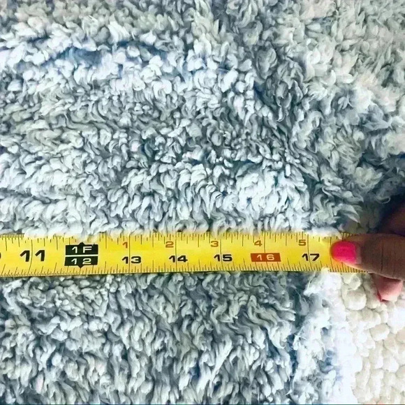 Original Weatherproof Vintage Baby Blue Heather 3/4 Zip Sherpa Pullover Size S - Picture 13 of 13